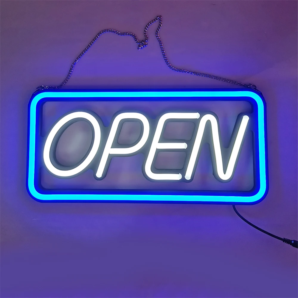 LED Open Light Sign for Store Shop Board Shopping Mall Bright Hanging Neon Sign Business Bar Decoration 42x20cm