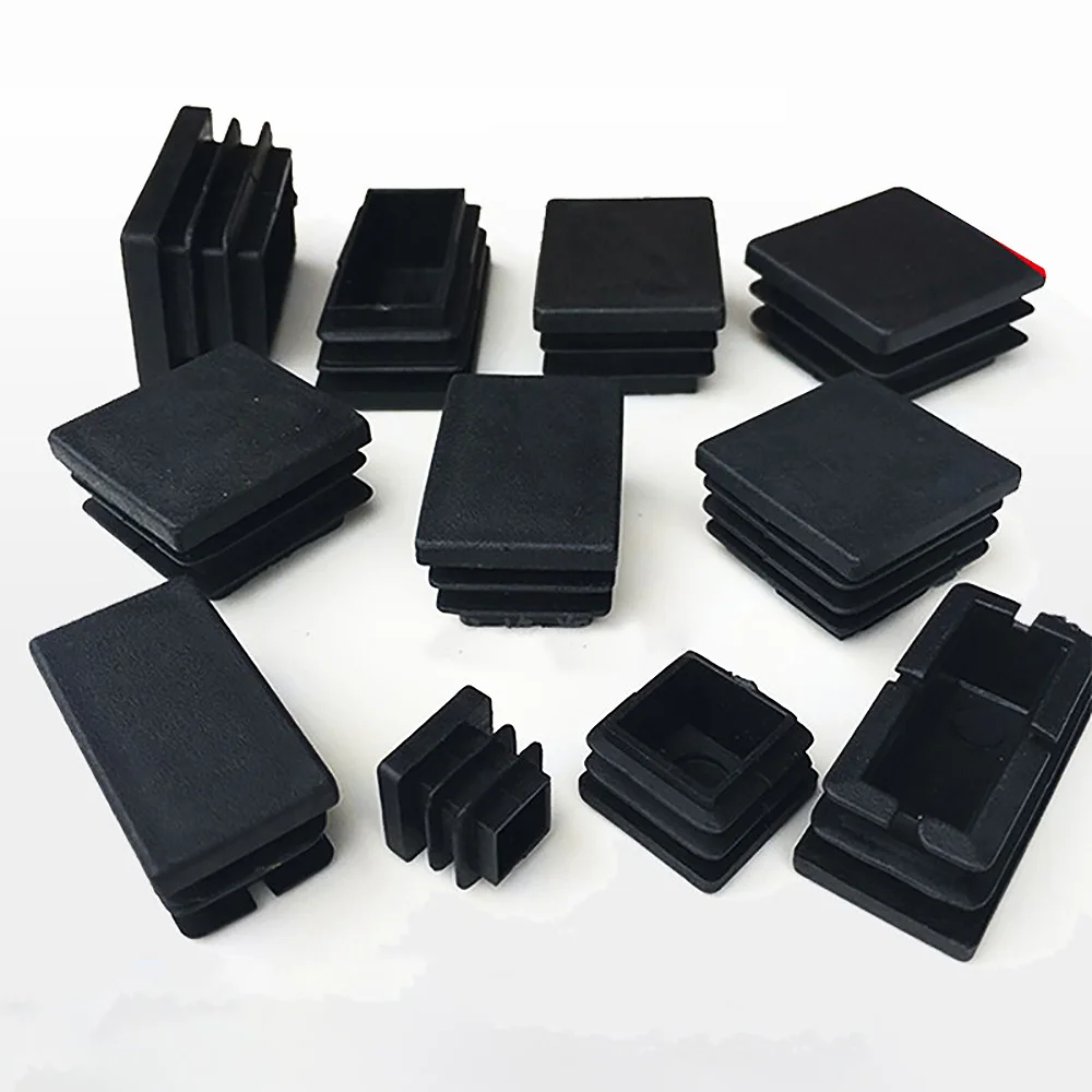 

Black Plastic Furniture Square Inner Pipe Cap Inserts Plug Bung Anti-Slip Protective Washer