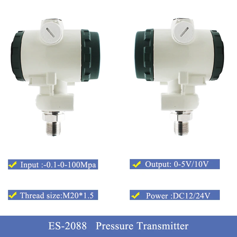 Pressure Sensor 16Mpa Range Measurment 5V 10V Output M20*1.5 Size Diffused Silicon For Water Tank Oil Gas Pressure Transmitter