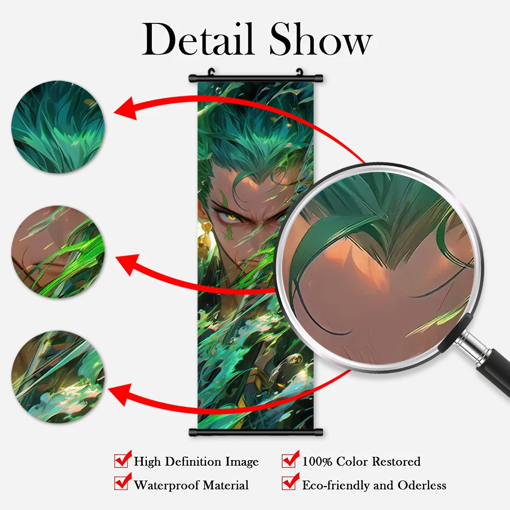 Настенное искусство цельная деталь Картина на холсте Sanji аниме подвесные свитки