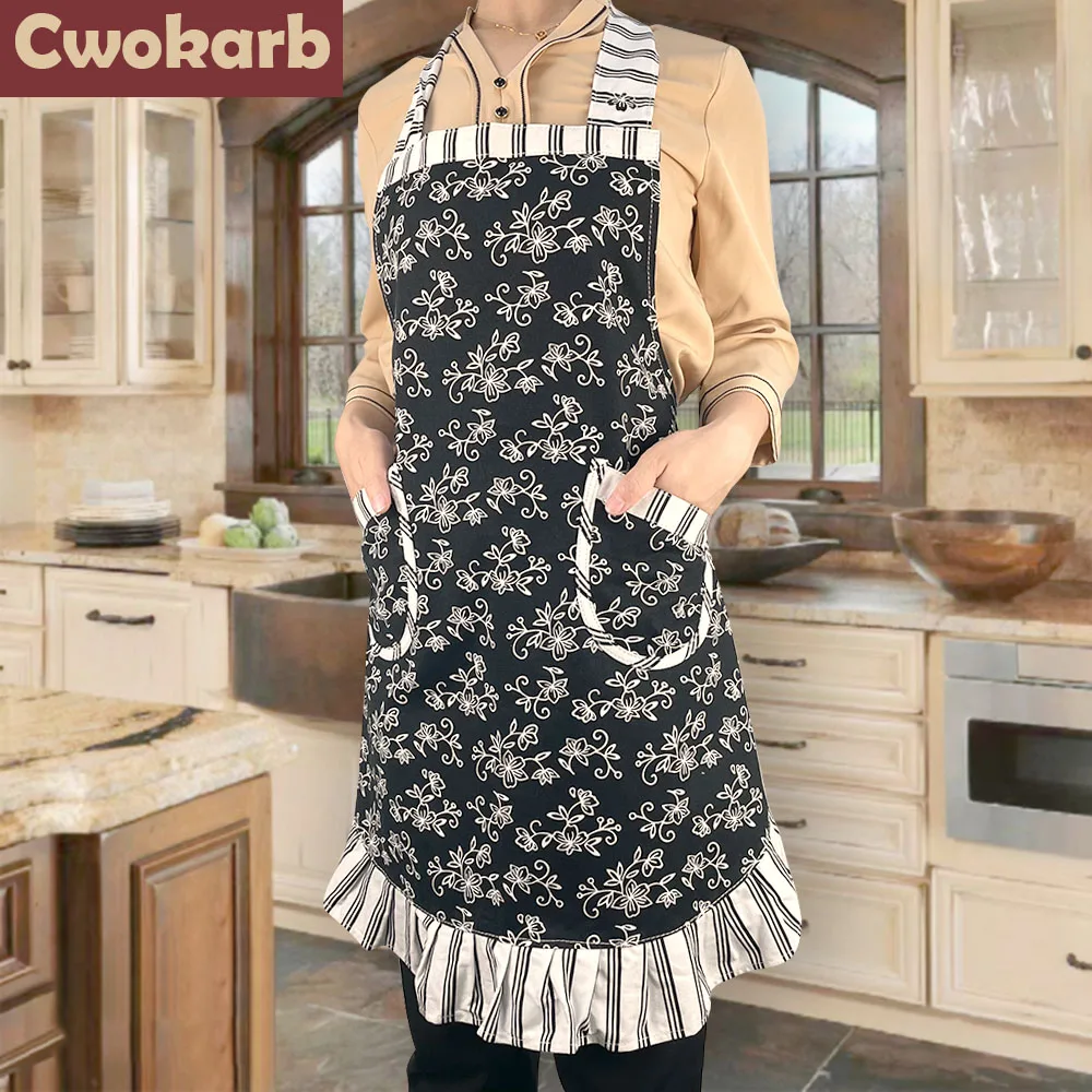 

kid apron Kawaii Girl Mermaid Printed Sleeveless Aprons Kitchen Women Cotton Linen Pinafore Home Cooking Baking Waist