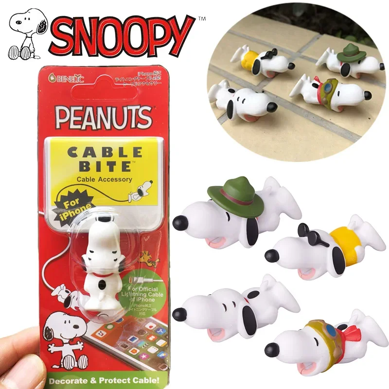 Протектор кабеля USB Snoopy милый мультяшный кабель для передачи данных и зарядки