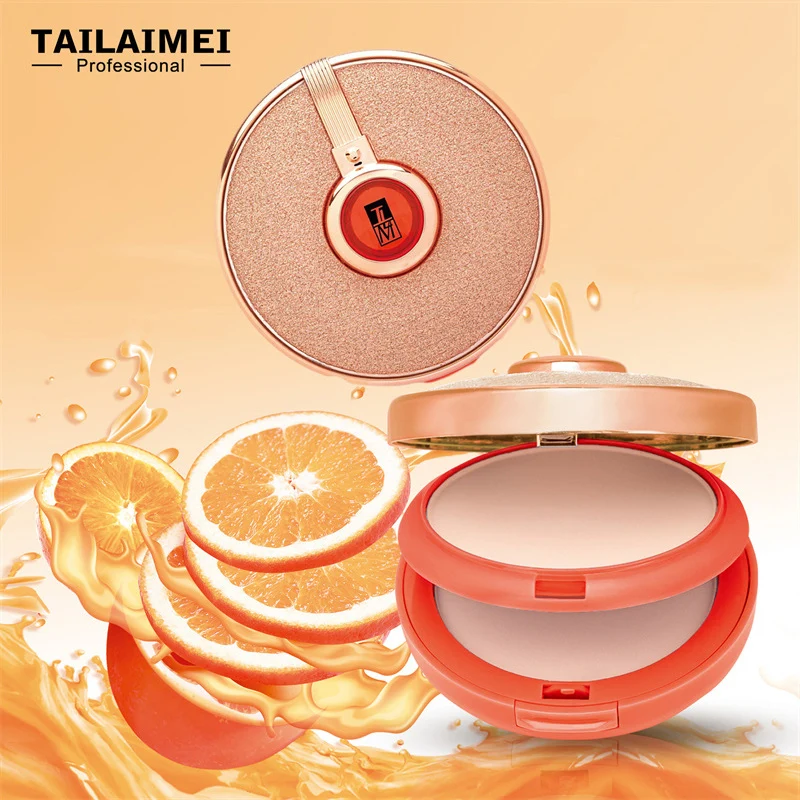 

2 in 1 TLM Vitamin C 30g Powder Concealer Double Layer Waterproof Oil Control Long-lasting Natural Powder Maquillaj Makeup