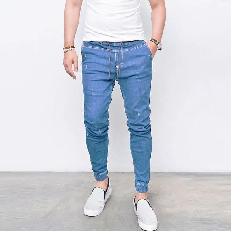 Men's Jeans Tight Fashion Elastic Pencil Pants Autumn Full Length Denim Trousers Pantalones Vaqueros Elasticos Para Hombre