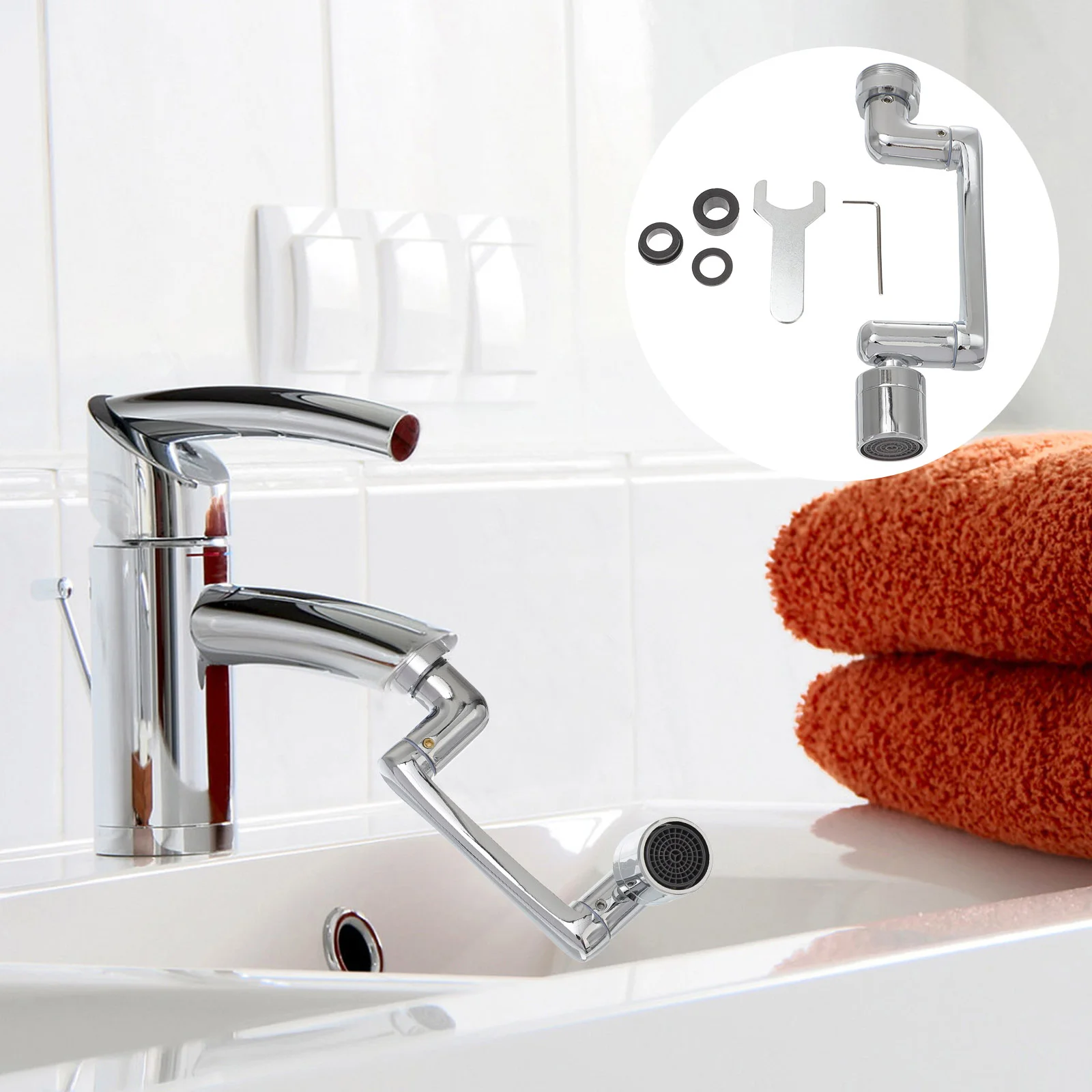 

1 Set Bathroom Home Pot Rotating Sink Extender Robot Extender Sink Extender