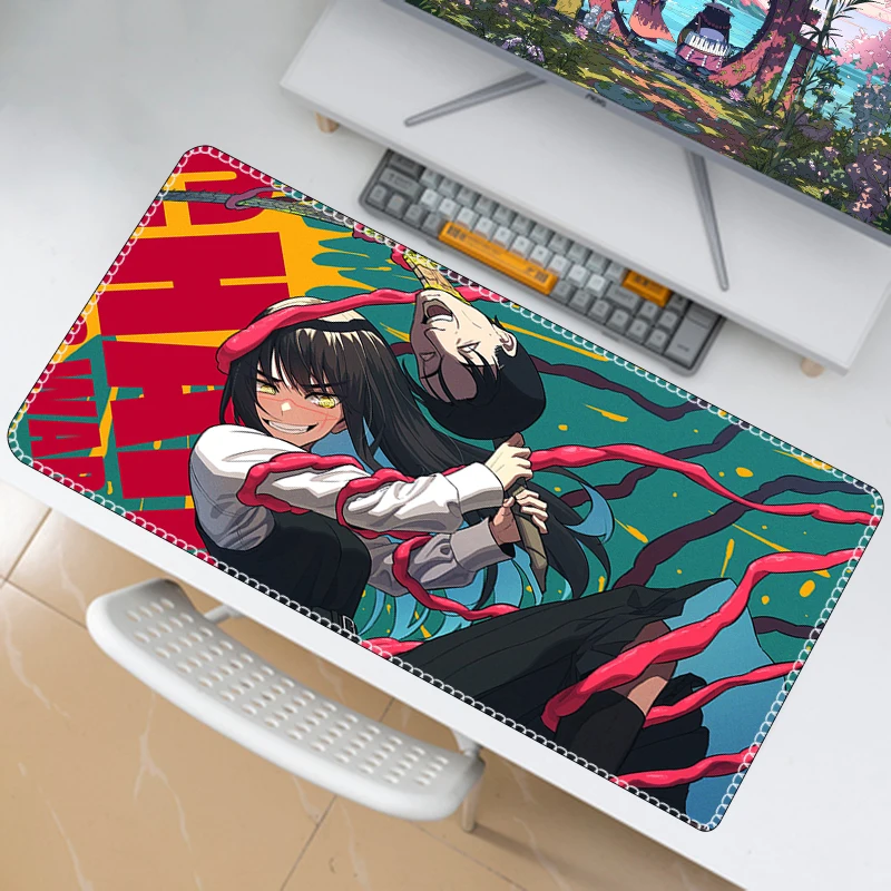 

Игровой Настольный коврик с цепной пилой, мужской геймерский шкаф Xxl коврик для мышки с аниме, Настольный коврик, аксессуары для ПК, офисный ...