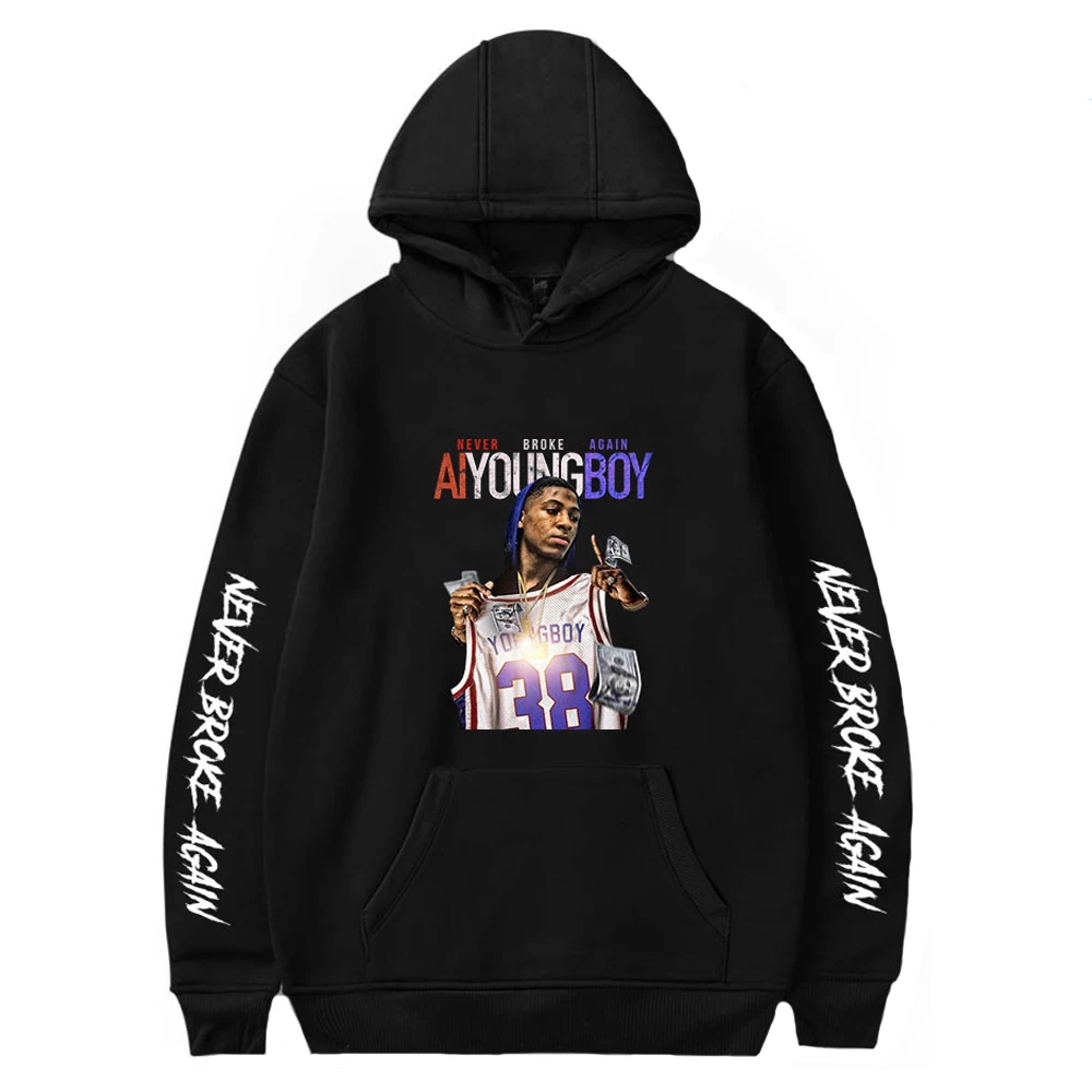 

Худи в стиле хип-хоп с принтом YoungBoy, Мужской флисовый Повседневный пуловер с капюшоном в стиле Харадзюку, уличная одежда унисекс, свитшоты Y2K