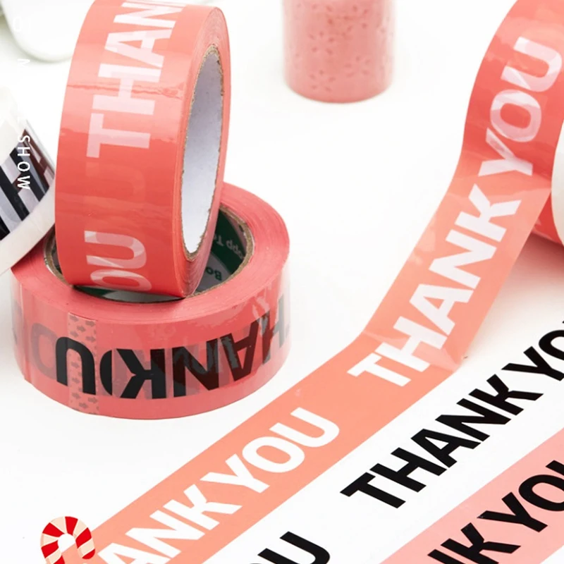 

Thank You Tape 4.5cm x 100M OPP Adhesive Tape Logistics Express Box Packaging Tapes Business Supplies Gift Package Tape