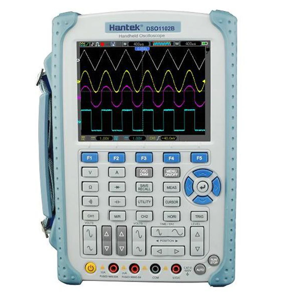 

Hantek DSO1102B 2 Channel Oscilloscope 100MHz Digital Handheld Oscilloscope Multimeter 1M Memory Depth 1GSa/s