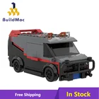 Модель автомобиля MOC в стиле ретро A-Team GMC Vandura Van, модель, конструктор сделай сам, игрушки, кирпичи, образовательный Рождественский подарок для детей