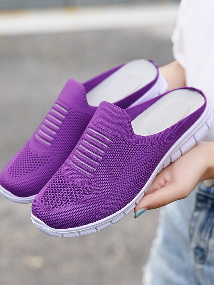 

Сандалии женские сетчатые с перфорацией, спортивная обувь для бега, плоская подошва, повседневные шлепанцы, тапочки, лето 2022