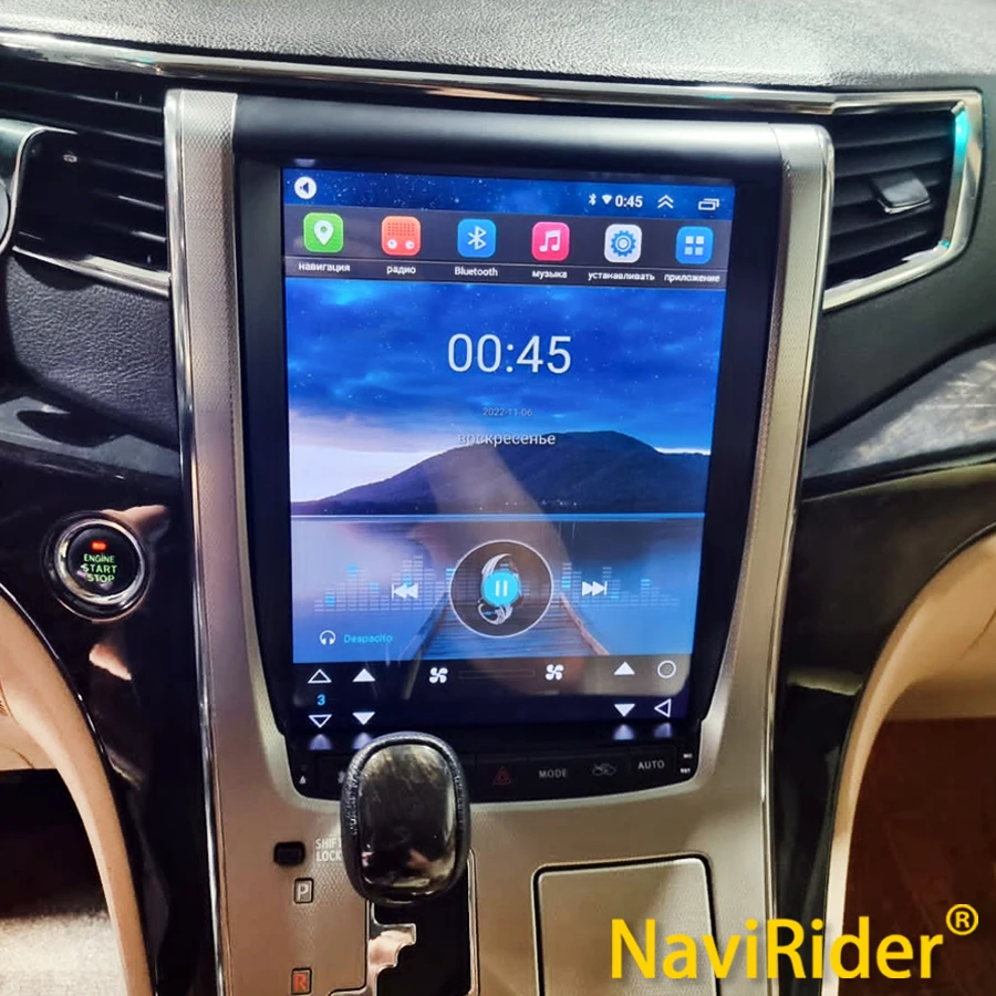 12 1-дюймовый экран Tesla Android 14 для TOYOTA Alphard 20 серии Vellfire 2008-2014 автомобильный