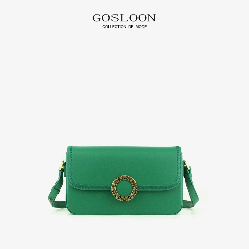 

GOSLOON-Mini Small Square Bag Original leather 2022 luxury brand Classic style Fashion business elegant square handbag handbag