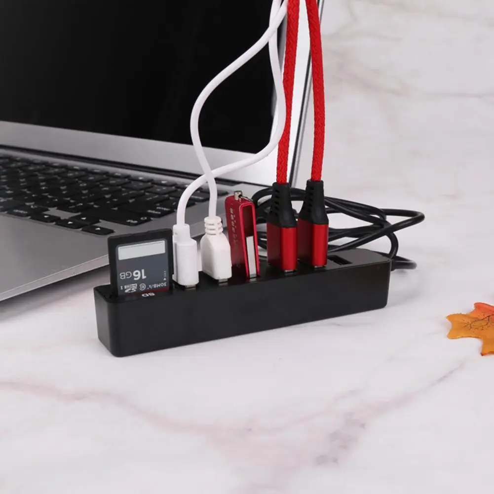 Устройство для чтения данных SD/TF 6 портов с длинным кабелем