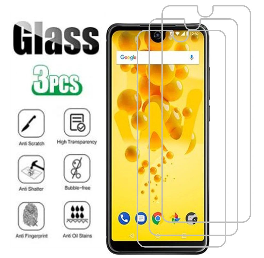 Защитное стекло для Wiko Power U10 U20 U30 Y62 View2 View3 Pro View4 Lite View5 Plus Y51 Y61 Y81, 3 шт.