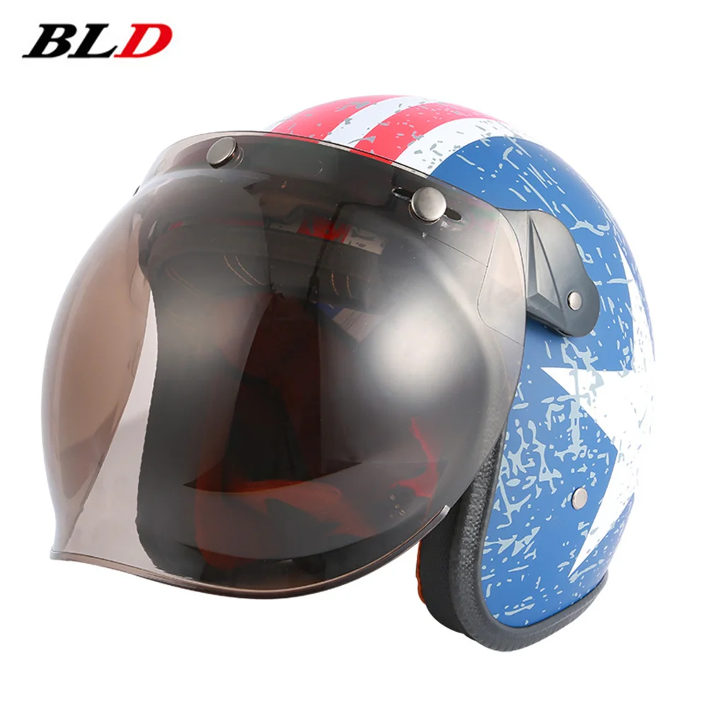 

Легкий мотоциклетный шлем 3/4 года с открытым лицом, удобный, одобрен ECE, Casco Moto Jet, скутер, велосипед, полувсесезонный шлем в стиле ретро