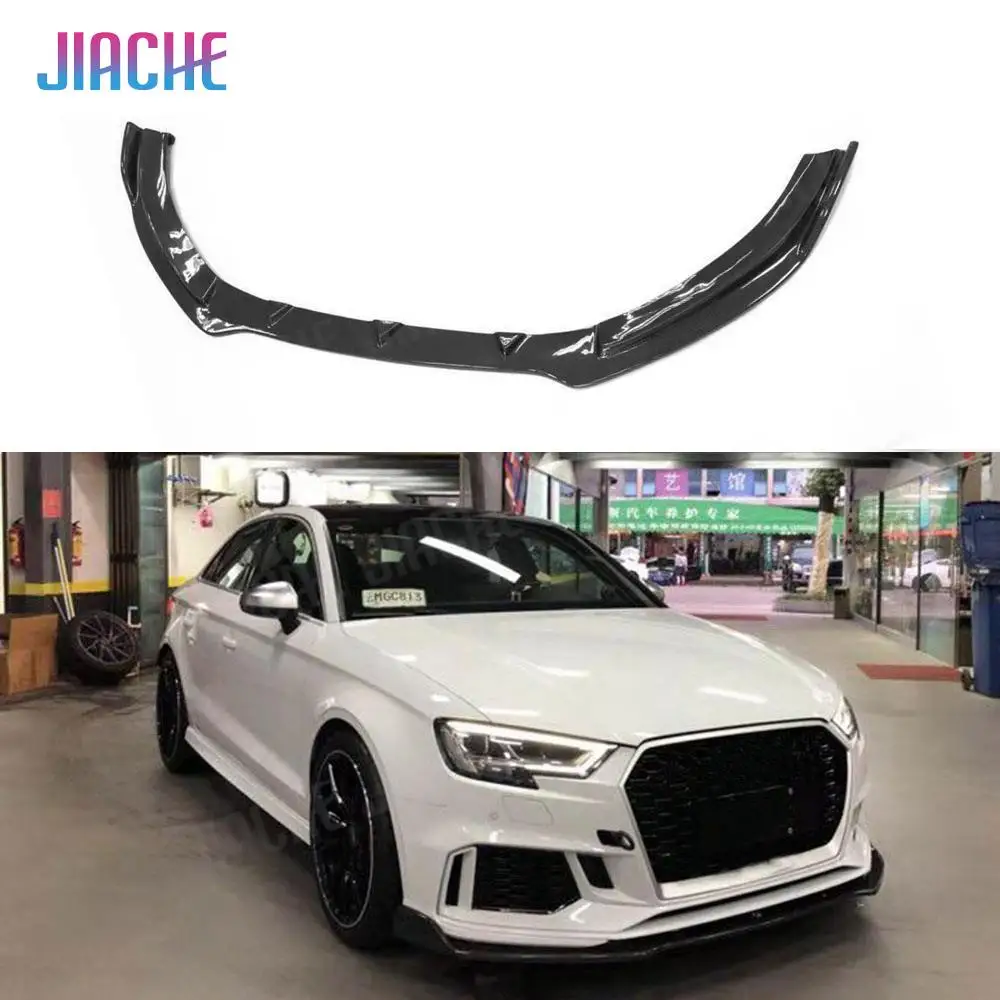 

Carbon Fiber Front Lip Chin Spoiler For Audi A3 RS3 Not A3 Standard S3 2017 2018 Car Styling High Quality Bodykit