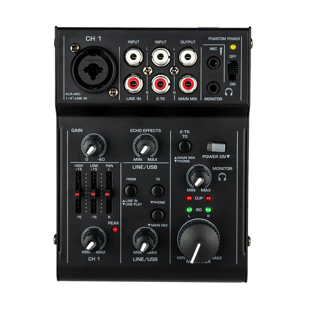 

Karaoke singing digital mixer with effect USB direct insertion power supply live recording mixer