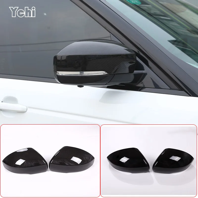 

For Range Rover Sport VOGUE For Discovery 4/5 2013-19 ABS Carbon Fiber Style Car Rearview Mirror Cap Cover Trim Car Accessories