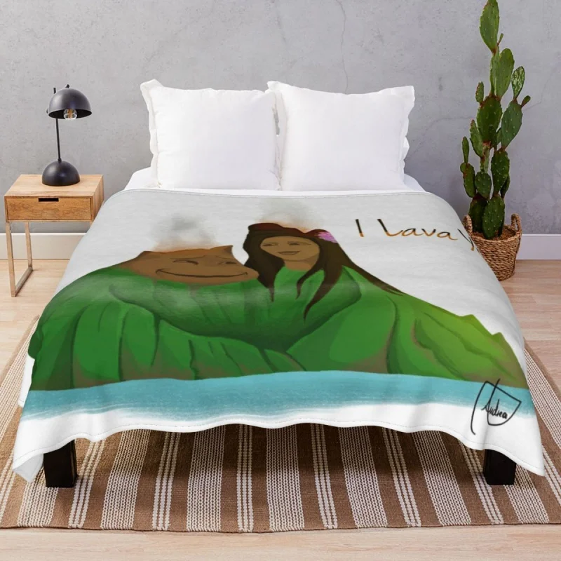 

I Lava You Thick blankets Fce Decoration Breathable Throw Blanket for Bed Home Travel Cinema