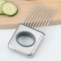 creative onion slicer stainless steel loose meat needle tomato potato vegetables fruit cutter safe aid tool kitchen gadgets