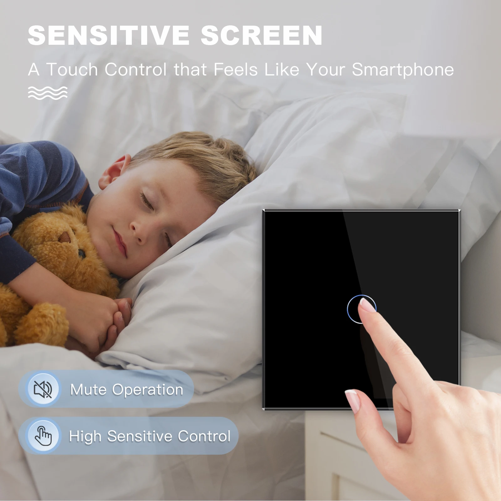 Световой диммер BSEED сенсорный настенный переключатель с 1 клавишей и 2 каналами