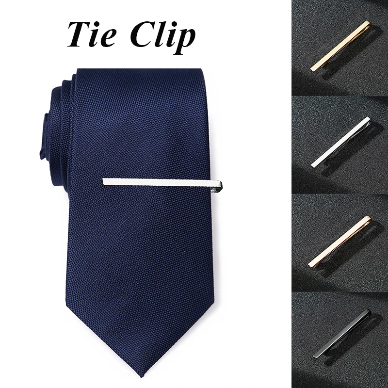 

OL Style Suit Clip Daily Business Jewelry Gift Wedding Accessories Men Suit Tie Clips Korean Version Gold Siver Color Necktie