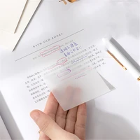 50pcs transparent memo pads simple style sticky notes diy scrapbooking planner journal decorations office message notes