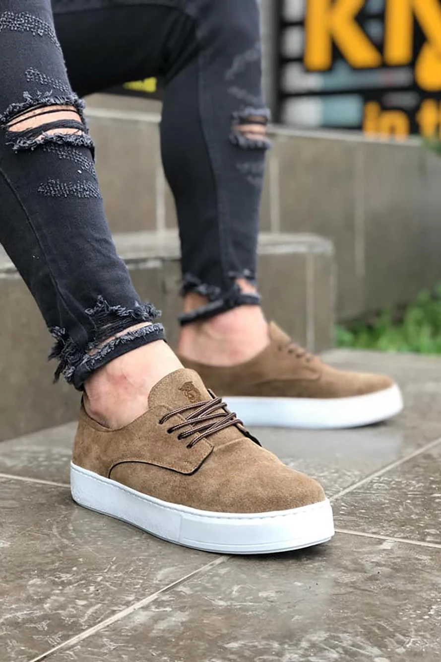 

KNACK Brown Daily Shoes Van for Men 077 White Bottom Suede Rubber Lace-up Fall & Spring Comfortable Casual Sport Sneaker Gel Venus Footwear Timberland Polo Fast and Free Shipping High Quality Fabric