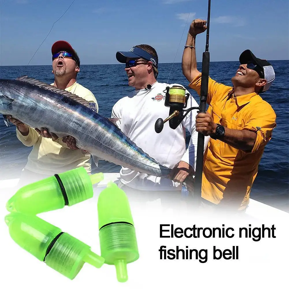 

10pcs LED Light Fishing Bells Night Float Fishing Rod Carp Baits Alarm Clip Accessory Fishing Bell Light Alarm Warn Tip Bit Z2A3