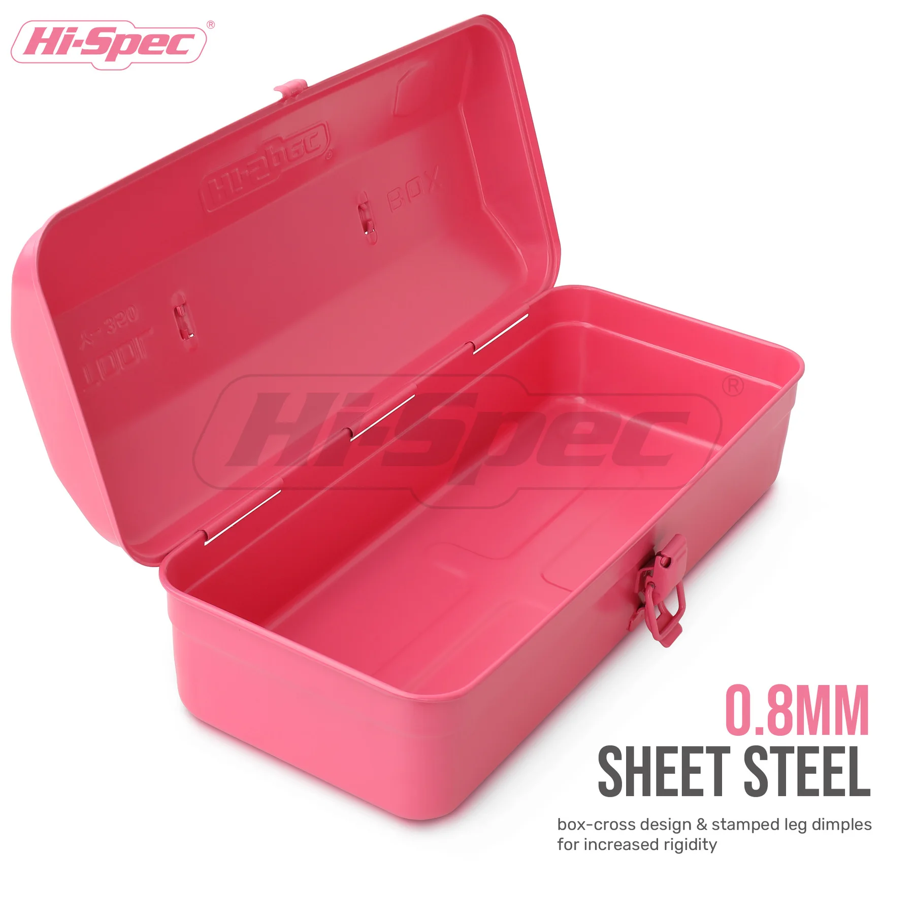 Hi-Spec 1pc Metal Tool Case Pink Steel Barn Style Iron Box Portable Storage Container Empty Organizer Suitcase Toolbox | Инструменты