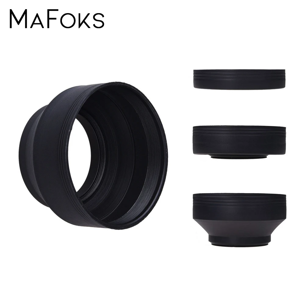 

Rubber Lens Hood Tele Wide-Angle Standard 49mm 52mm 58mm 55mm 62mm 67mm 72mm 77mm Telephoto Lente Cap For Nikon Canon Sony