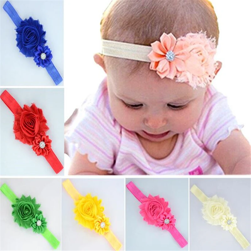 

Baby Girls Headband Turban Infant Hair Accessories Diamond Flower Headwear Tiara Gift Toddlers Bandage Newborn Headwrap