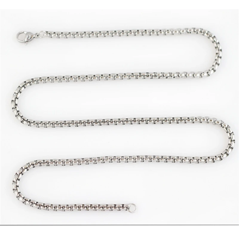 

Ожерелье-цепочка из нержавеющей стали с жемчугом, 2 мм