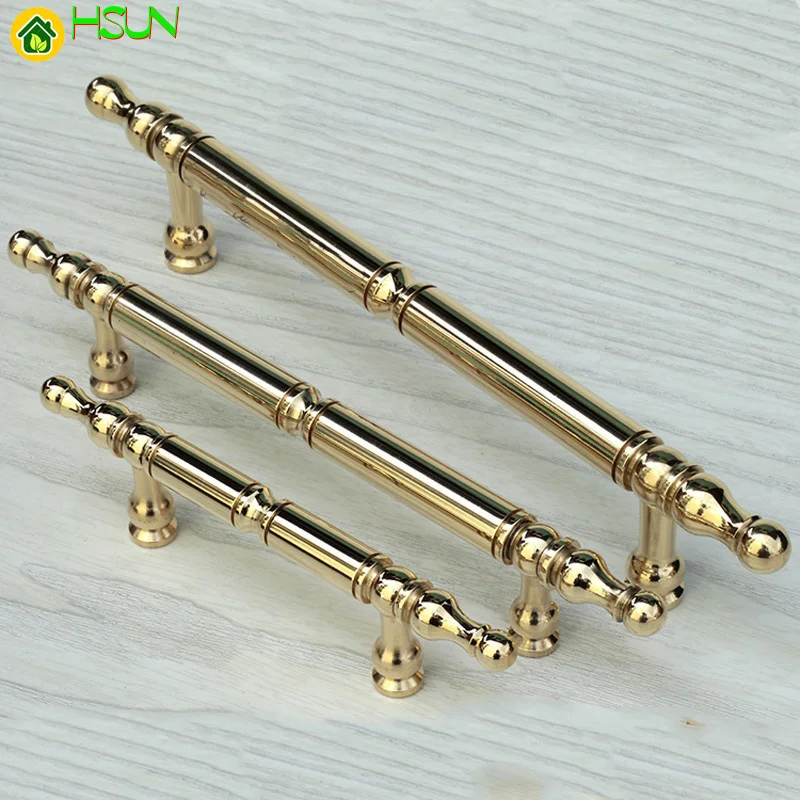 1 шт. Антикварные Золотые дверные ручки и латунные для ящиков винтажные кухонного