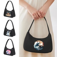 2022 underarm bags women shoulder bags retro street handbag all match casual commute organizer bag wave print pattern
