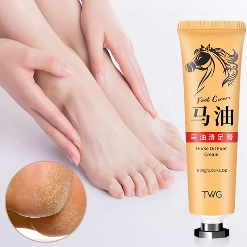

30g Natural Horse Oil Feet Cream Anti-crack Repair Dead Skin Moisturizing Creams Foot Mask Nourishes Ointment Skin Care Cream