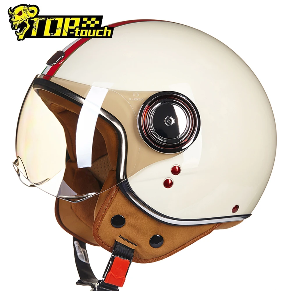 Купи BEON мотоциклетный шлем Chopper 3/4 с открытым лицом винтажный Мото шлем Moto Capacete De Moto для мужчин и женщин мото скутер мотоциклетный шлем за 3,350 рублей в магазине AliExpress