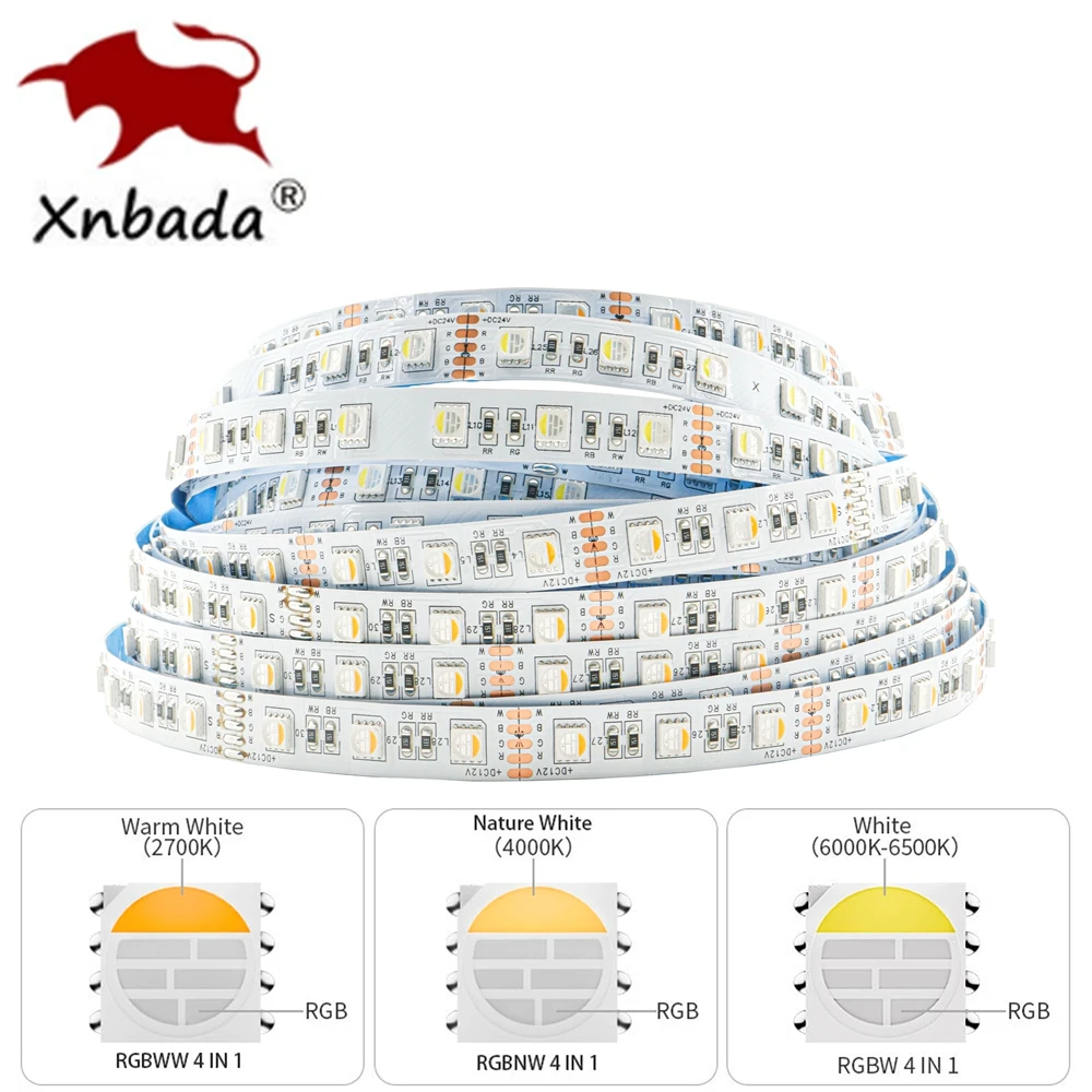 

RGBW RGBNW RGBWW лента Xnbada 60LED/м 12/24В 5м
