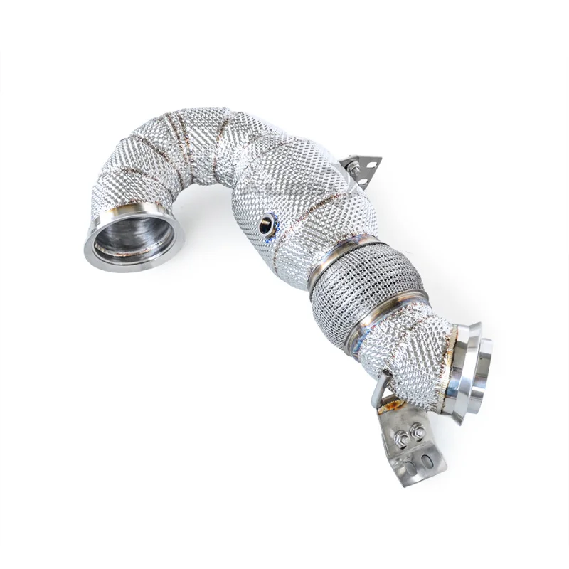 Фото Высококачественная выхлопная труба ALOSI для Mercedes AMG GT50 GT53 E53 CLS53 GLE53 CLE53 3.0T Performance Downpipe с изоляцией №3