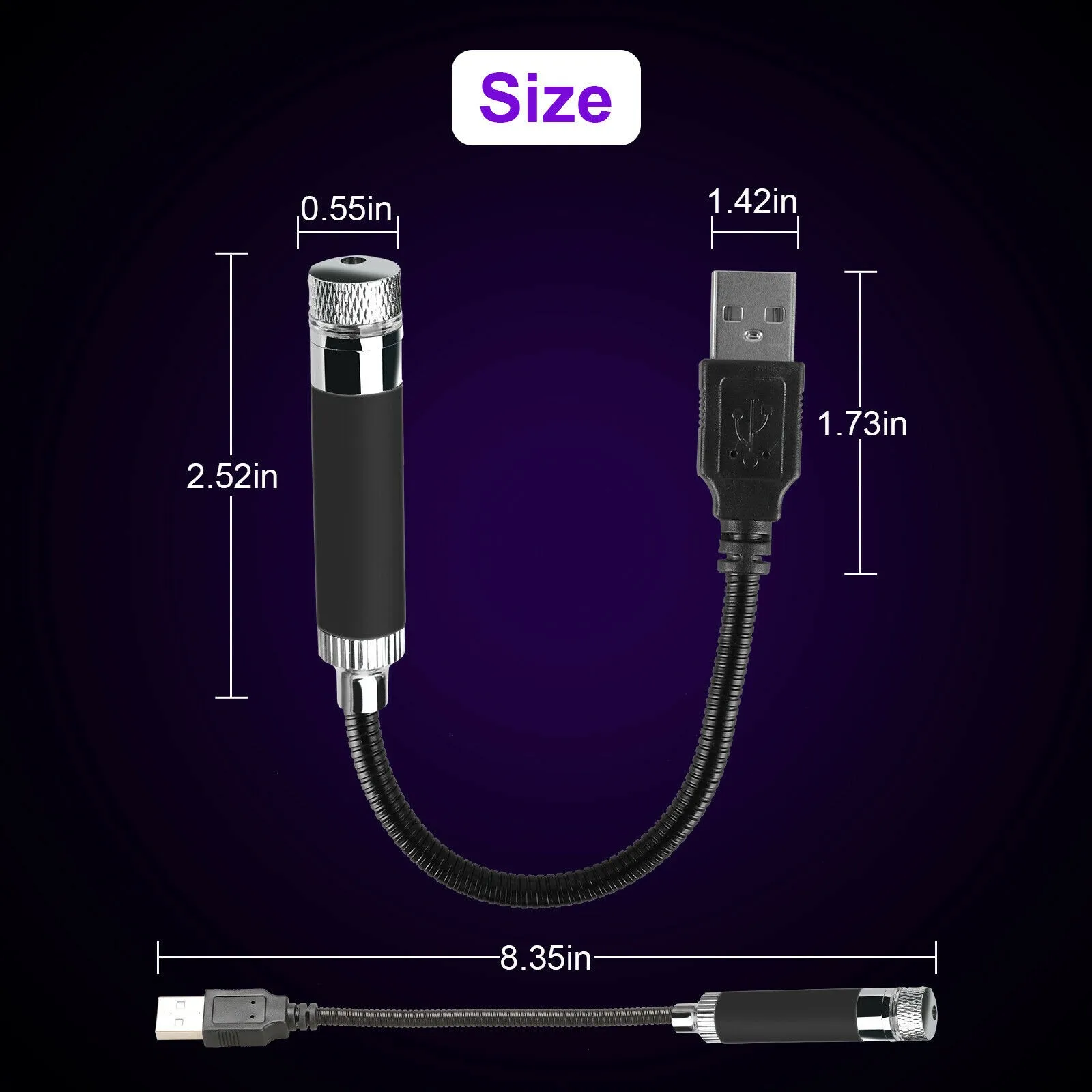 

LED USB Projection Lamp Mini Replacement Star Light Starry Night 1 A 1 W 5 Volts Accessories Atmosphere Interior