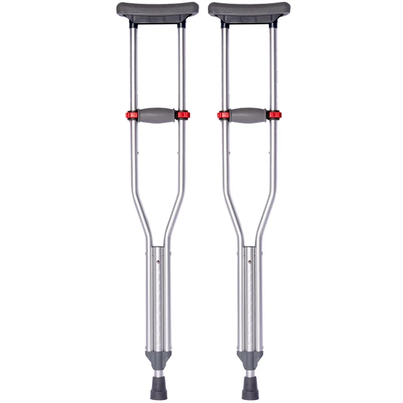 

Stainless Steel Aluminum Allo Single Crutch Walking Aid Armpit Crutches Double Crutches Walker Elderly Rehabilitation Toddler