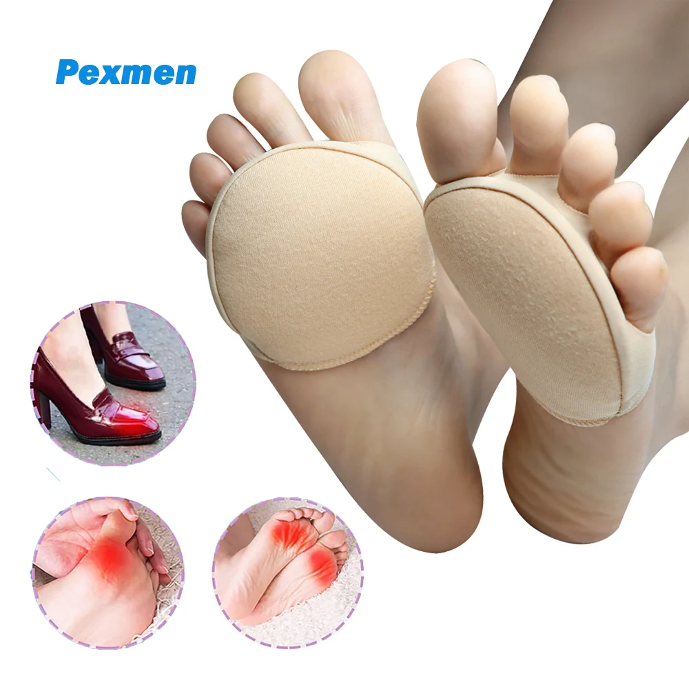 

Подушечки для ног Pexmen, мягкие невидимые подушечки с пятью пальцами, для предотвращения боли и дискомфорта, 2 шт.