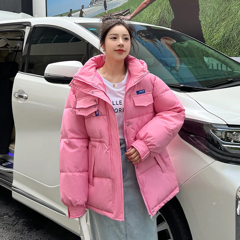 

Hooded Waist Down Cotton Clothes Women's Jacket 2022 New Winter Loose Korean Style Warm Padded Jacket Woman Comfort Leisure