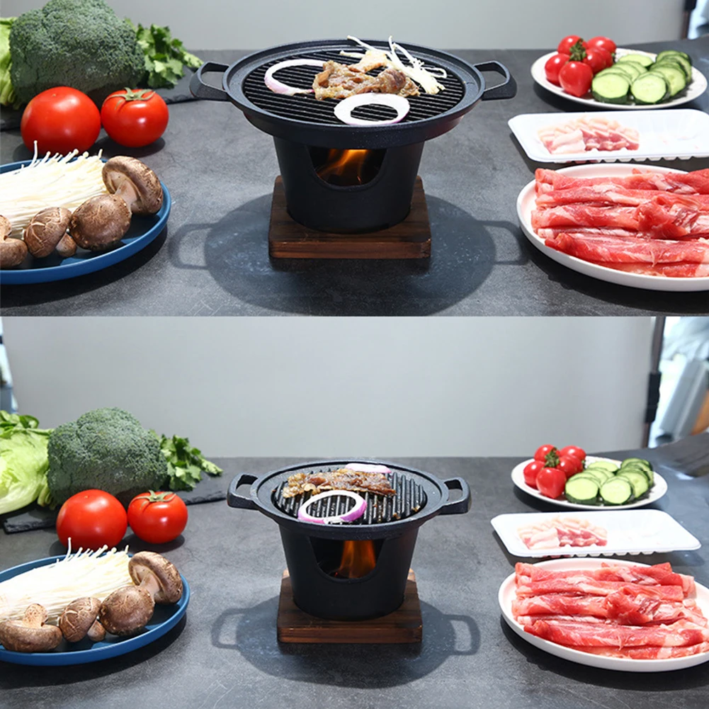 Многоразовый мини-гриль для барбекю японская спиртовая плита на одного человека