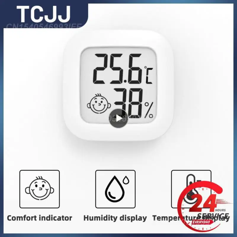 

Mini Upgrade Room Thermometer Indoor Room Thermohygrometer Digital Smiley Lcd Digital Thermometer Hygrometer Temperature Sensor
