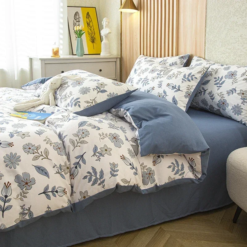 Пододеяльник цветочный принт полиэстер/хлопок