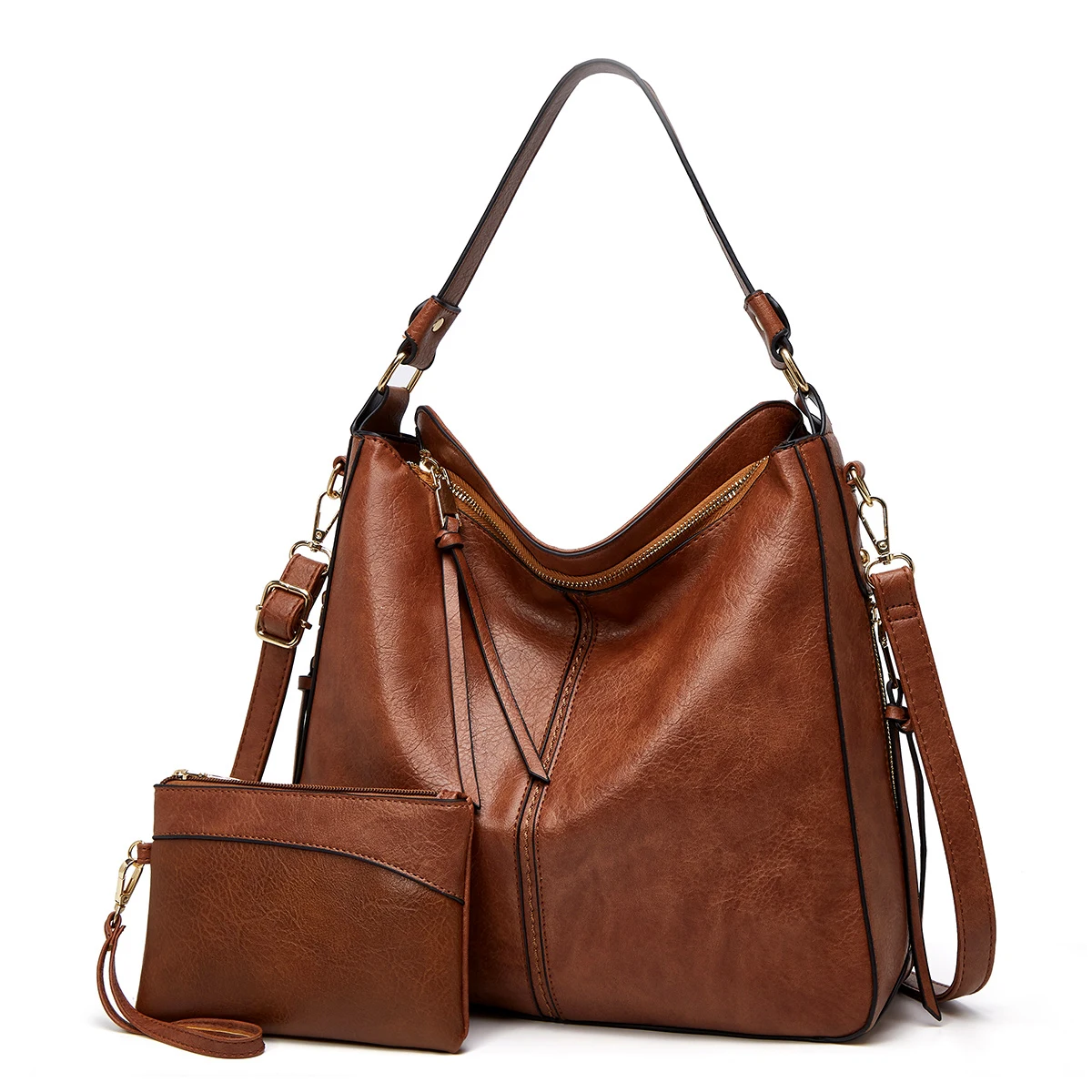 Женская сумка хобо из искусственной кожи