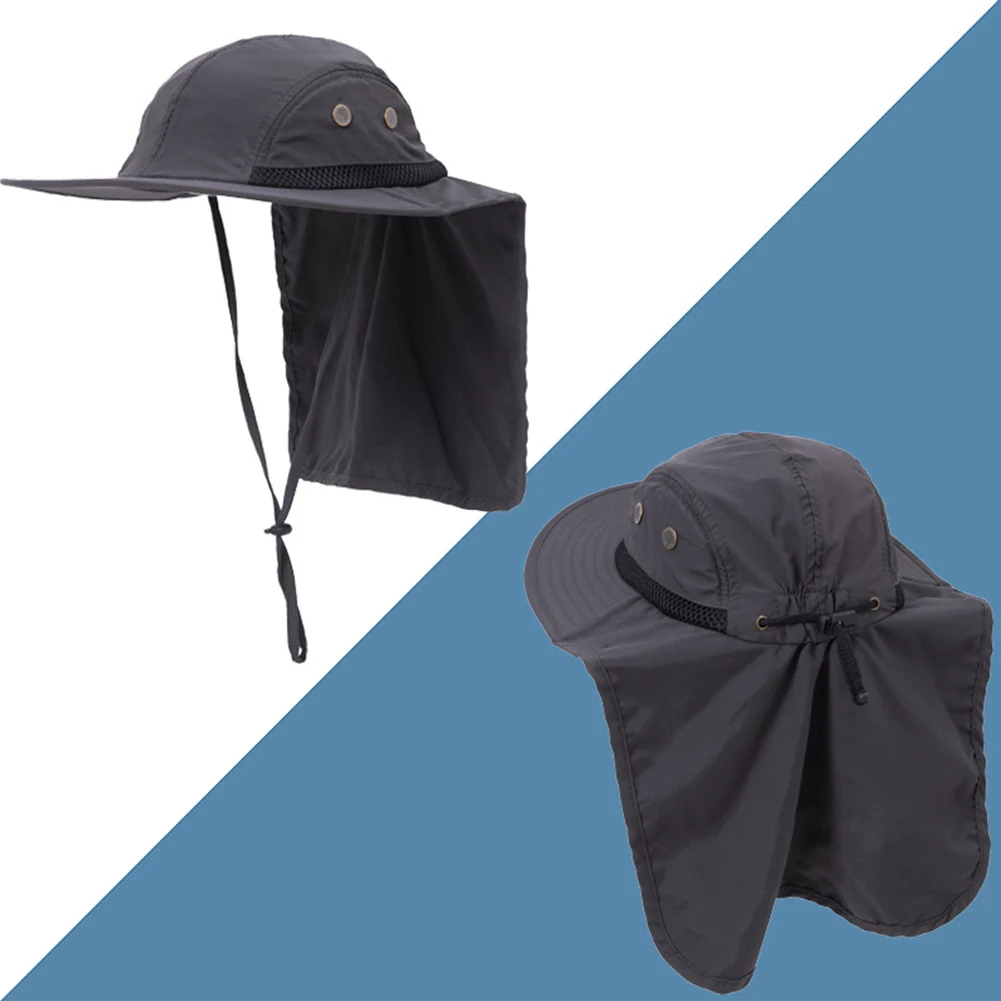 

Summer Sun Protection Bucket Hat Cycling Jungle Sunproof Hat Ripstop Cape Wide Brim Cap Fit For Men Women Fishing Hunting