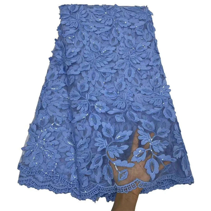 

African Lace Fabric 2022 High-quality Lace Nigerian Tulle Mesh Lace Fabric For Weddings French Sequin Lace Fabric RFa-120